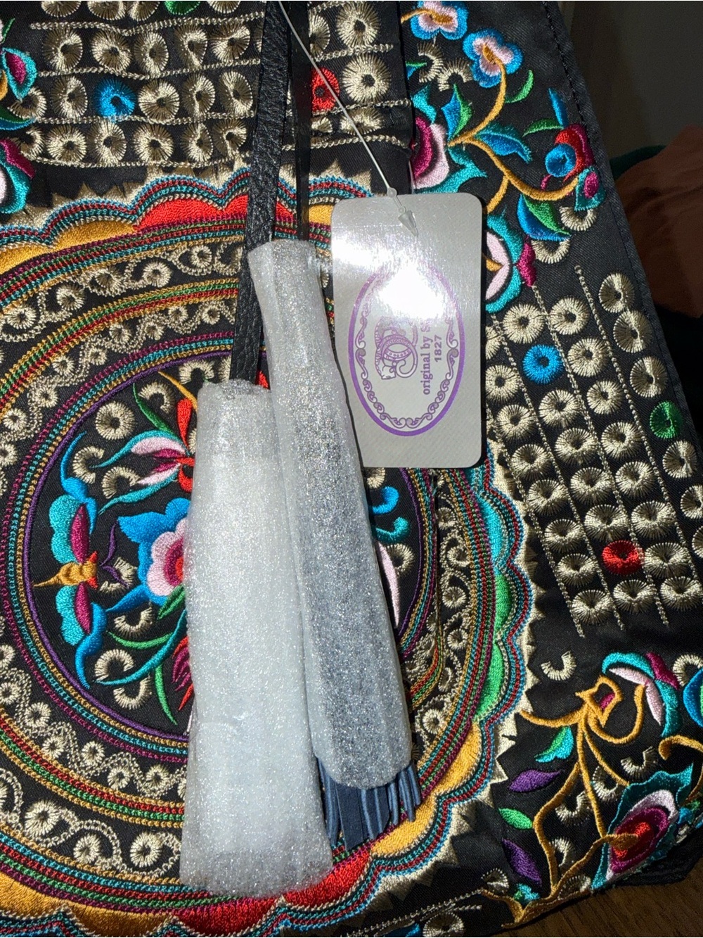 NWT Original by Sharif Embroidered Mandala Boho Tote Bag - Pristine - Picture 3 of 10
